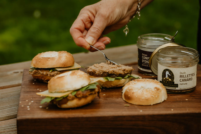 Mini bagel de rillettes de canard