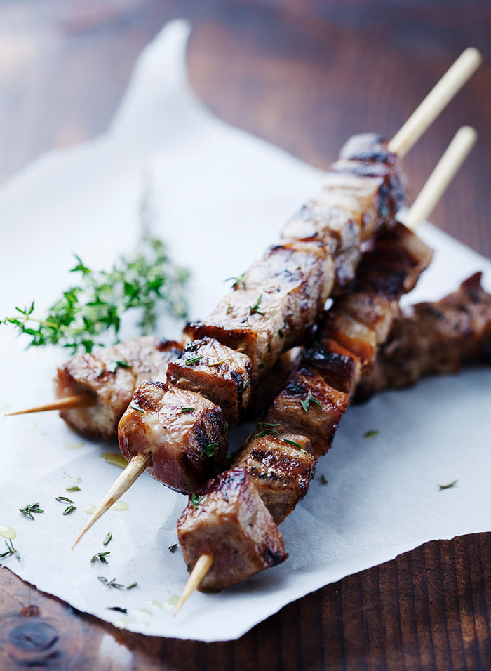 Brochettes de canard sur le BBQ