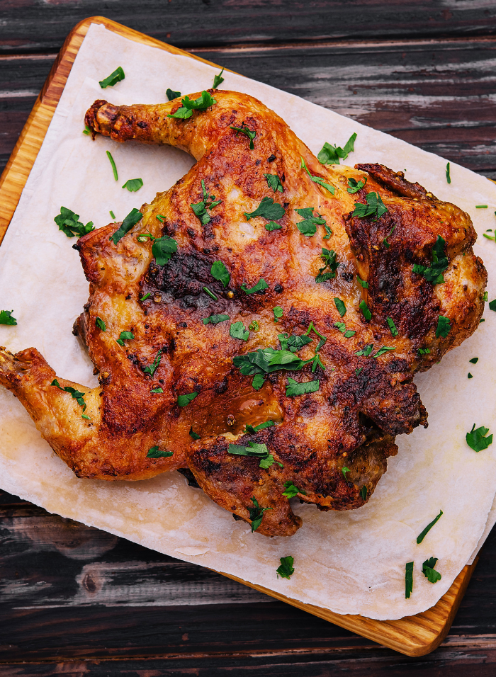 Poulet crapaudine aux fines herbes & chipotle